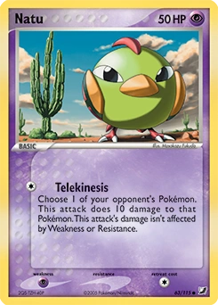 Natu Pokémon card, number 63