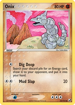 Onix Pokémon card, number 65