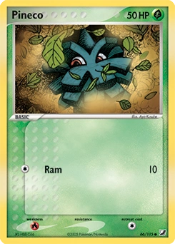 Pineco Pokémon card, number 66