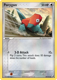 Porygon Pokémon card, number 69
