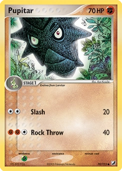 Pupitar Pokémon card, number 70