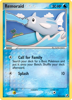 Remoraid Pokémon card, number 71