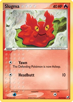Slugma Pokémon card, number 73