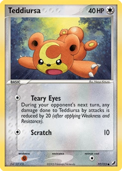 Teddiursa Pokémon card, number 77
