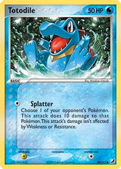 Totodile Pokémon card, number 78