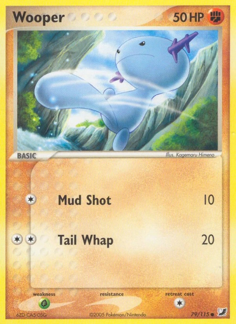 Wooper Pokémon card from Unseen Forces, number 79 (Standard print)