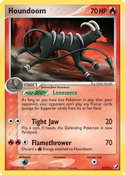 Houndoom Pokémon card, number 7
