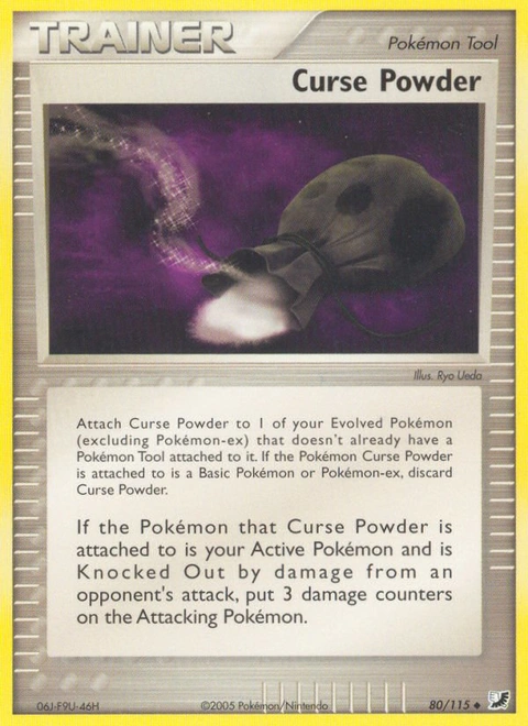 Curse Powder Pokémon card from Unseen Forces, number 80 (Standard print)