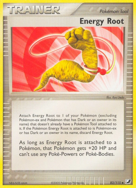 Energy Root Pokémon card from Unseen Forces, number 83 (Standard print)