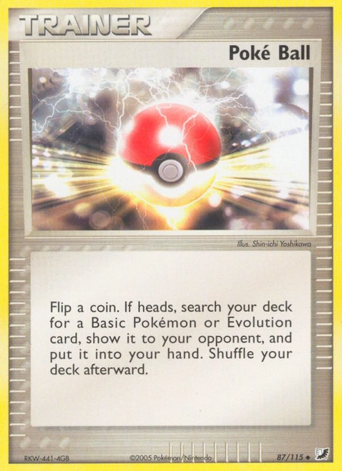 Poké Ball Pokémon card from Unseen Forces, number 87 (Standard print)