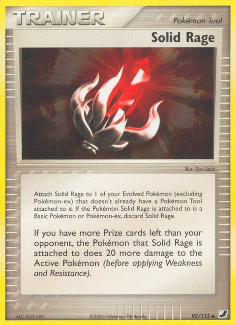 Solid Rage Pokémon card from Unseen Forces, number 92 (Standard print)