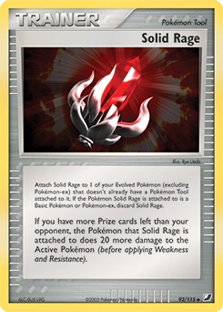 Solid Rage Pokémon card, number 92