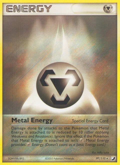 Metal Energy Pokémon card from Unseen Forces, number 97 (Standard print)