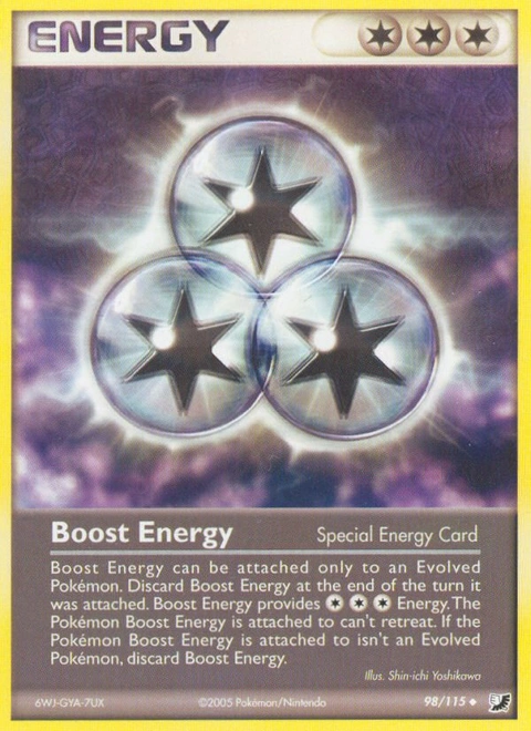Boost Energy Pokémon card from Unseen Forces, number 98 (Standard print)