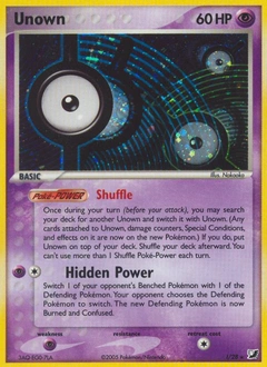 Unown Pokémon card, number I