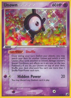 Unown Pokémon card, number K