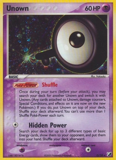Unown Pokémon card, number Q