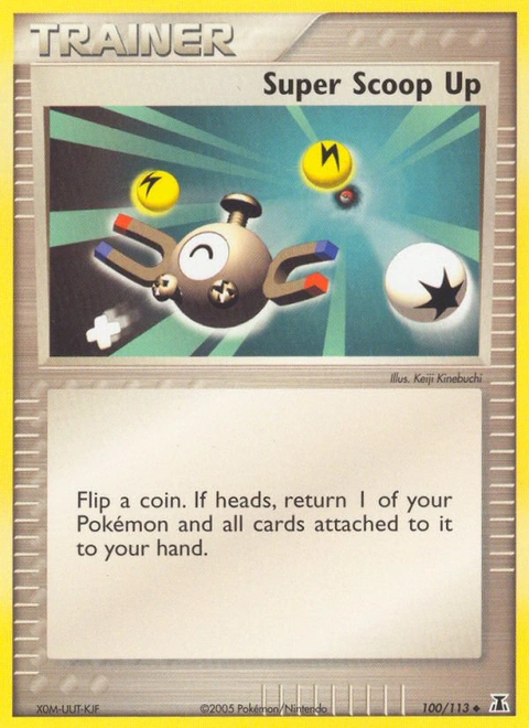 Super Scoop Up Pokémon card from Delta Species, number 100 (Standard print)