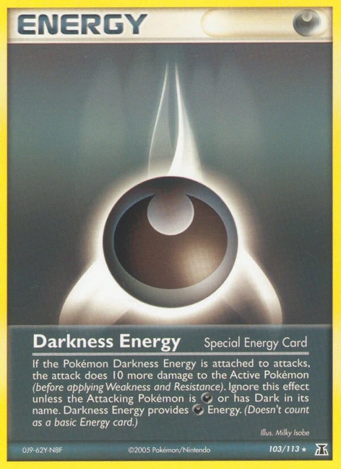 Darkness Energy Pokémon card from Delta Species, number 103 (Standard print)
