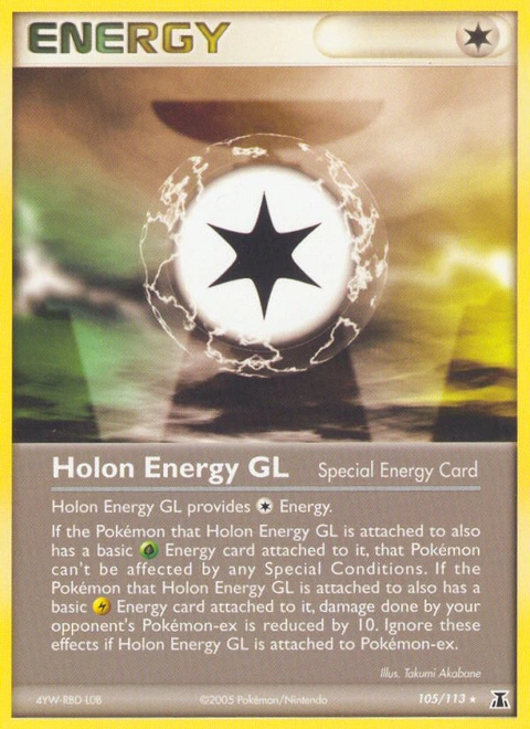 Holon Energy GL Pokémon card from Delta Species, number 105 (Standard print)