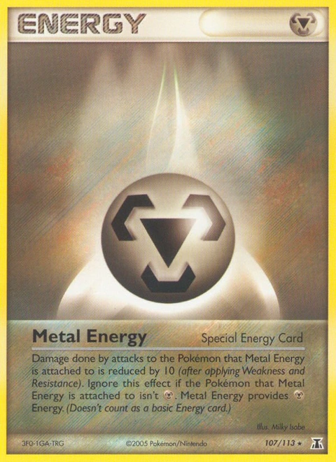 Metal Energy Pokémon card from Delta Species, number 107 (Standard print)