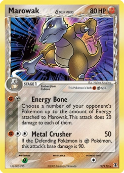 Marowak δ Pokémon card, number 10