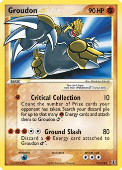 Groudon ★ Pokémon card, number 111