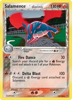 Salamence δ Pokémon card, number 14