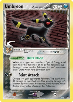 Umbreon δ Pokémon card, number 17