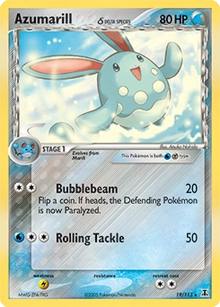 Azumarill δ Pokémon card, number 19