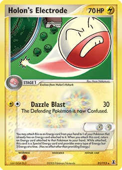 Holon's Electrode Pokémon card, number 21