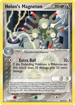 Holon's Magneton Pokémon card, number 22