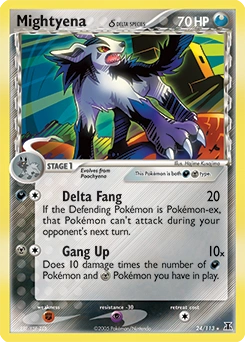 Mightyena δ Pokémon card, number 24