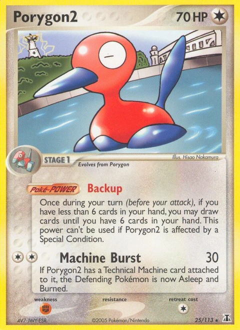 Porygon2 Pokémon card from Delta Species, number 25 (Standard print)