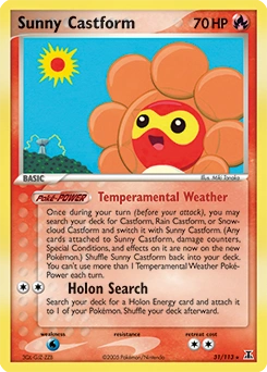 Sunny Castform Pokémon card, number 31