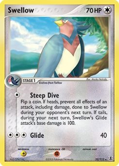 Swellow Pokémon card, number 32
