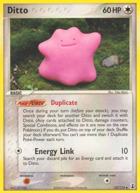 Ditto Pokémon card from Delta Species, number 35 (Standard print)