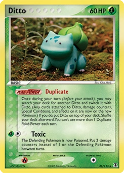 Ditto Pokémon card, number 36