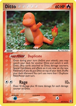 Ditto Pokémon card, number 37
