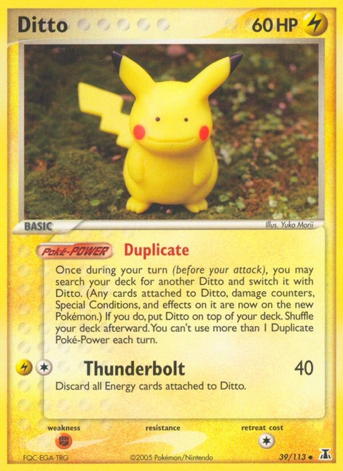 Ditto Pokémon card from Delta Species, number 39 (Standard print)