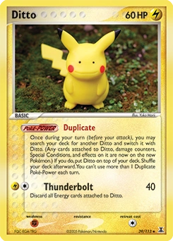 Ditto Pokémon card, number 39