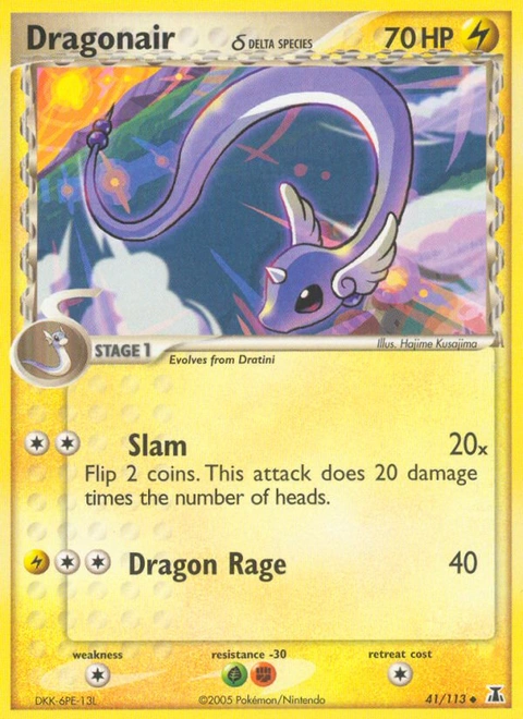 Dragonair δ Pokémon card from Delta Species, number 41 (Standard print)