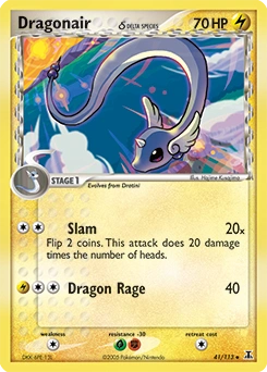 Dragonair δ Pokémon card, number 41