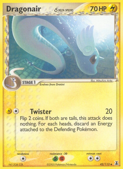 Dragonair δ Pokémon card from Delta Species, number 42 (Standard print)