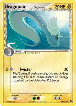Dragonair δ Pokémon card, number 42