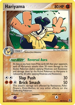 Hariyama Pokémon card, number 44