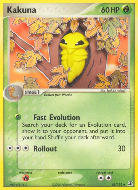 Kakuna Pokémon card from Delta Species, number 46 (Standard print)