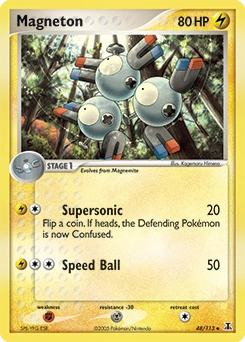 Magneton Pokémon card, number 48