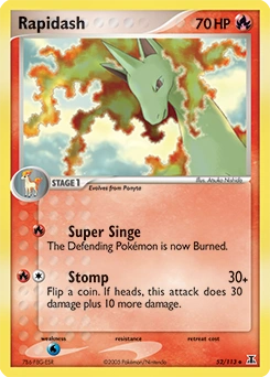 Rapidash Pokémon card, number 52