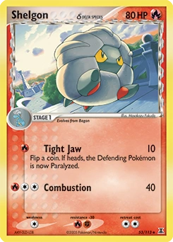 Shelgon δ Pokémon card, number 53